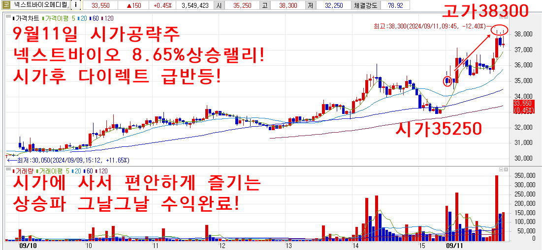 9월11일넥스트바이오시가공략주